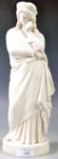 19TH CENTURY ITALIAN ANTIQUE PARIAN WARE FIGURE OF A GODDESS WITH DAGGER