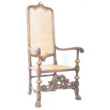 19TH CENTURY FRENCH WALNUT CANE ARM CHAIR