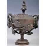 19TH CENTURY ITALIAN GRAND TOUR BRONZE LIDDED POT