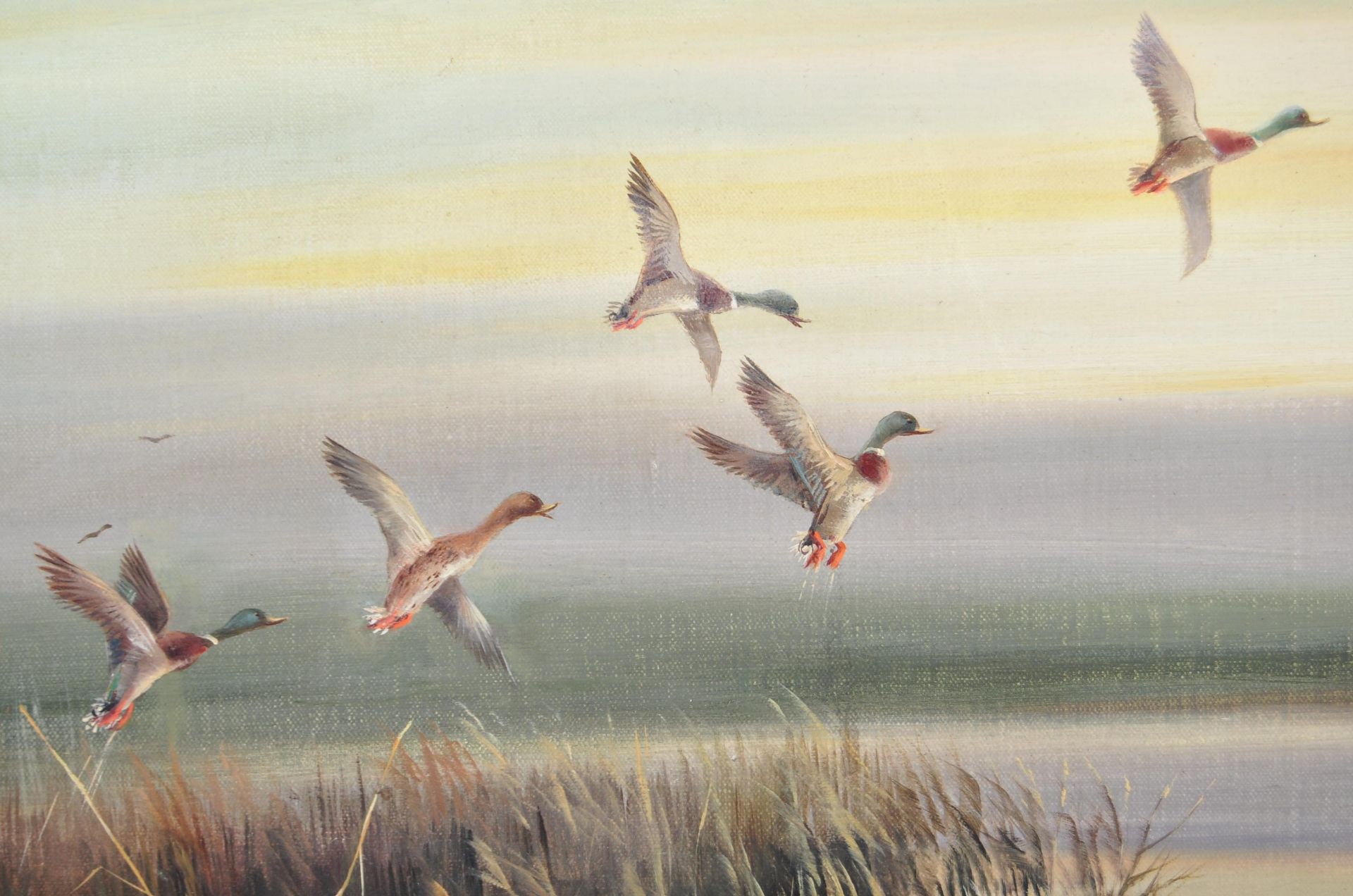 THOMAS KENNEDY - ENGLISH ARTIST - OIL ON CANVAS PAINTING 'EVENING ON THE MARSHES - Bild 3 aus 7