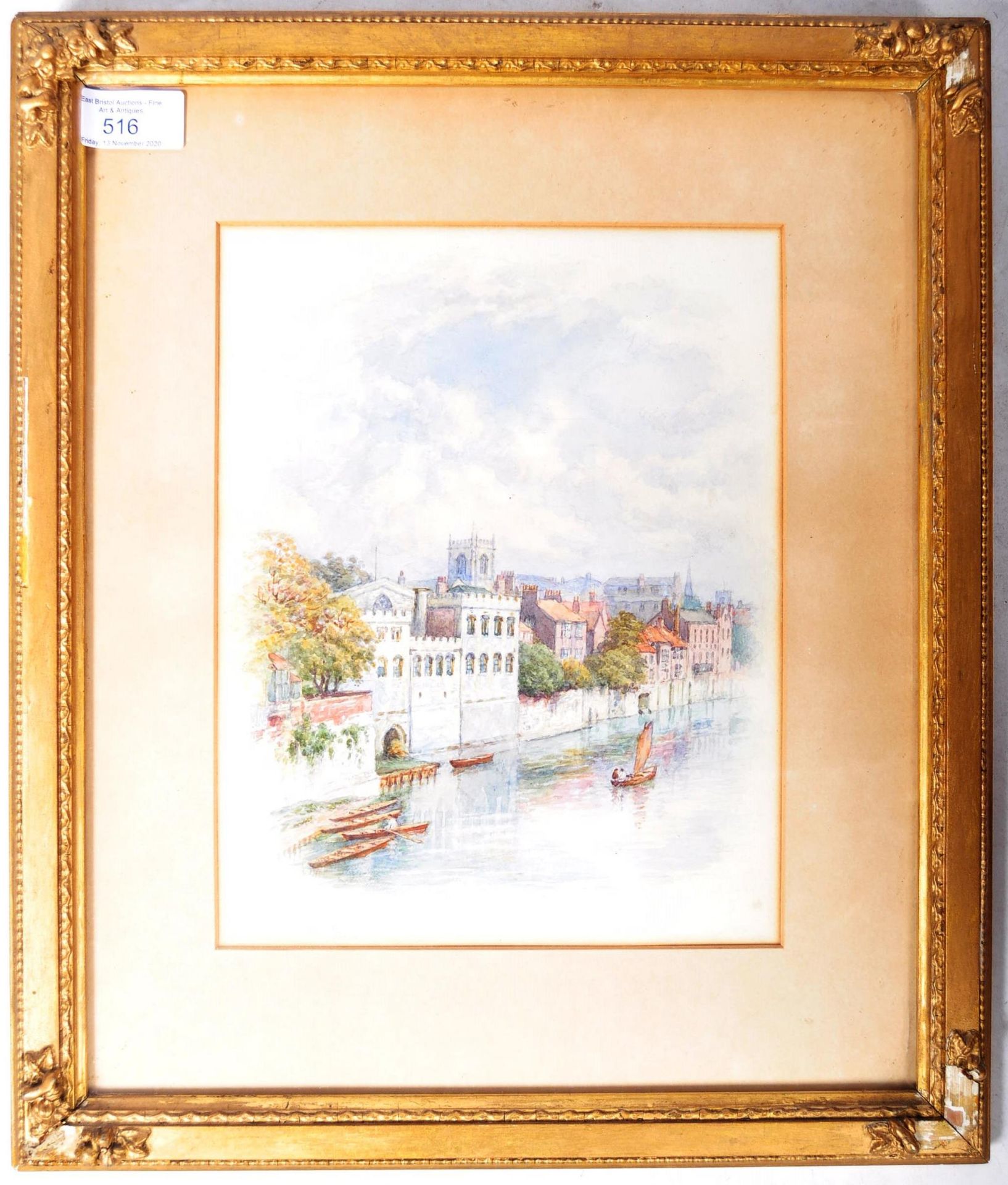 19TH CENTURY YORKSHIRE WATERCOLOUR PAINTING BY GEORGE FALL