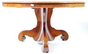 STUNNING 19TH CENTURY WALNUT TILT TOP DINING TABLE