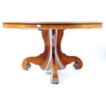 STUNNING 19TH CENTURY WALNUT TILT TOP DINING TABLE