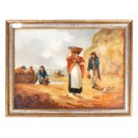 AN EARLY 19TH CENTURY ENGLISH CORNISH OIL PAINTING