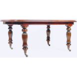 QUALITY VICTORIAN ENGLISH ANTIQUE REPRODUCTION MAHOGANY EXTENDING DINING TABLE