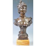 19TH CENTURY BRONZE BUST BY CHARLES ANFRIE FRENCH