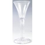 18TH CENTURY GEORGIAN AIR TEAR FOLDED FOOT WINE GLASS