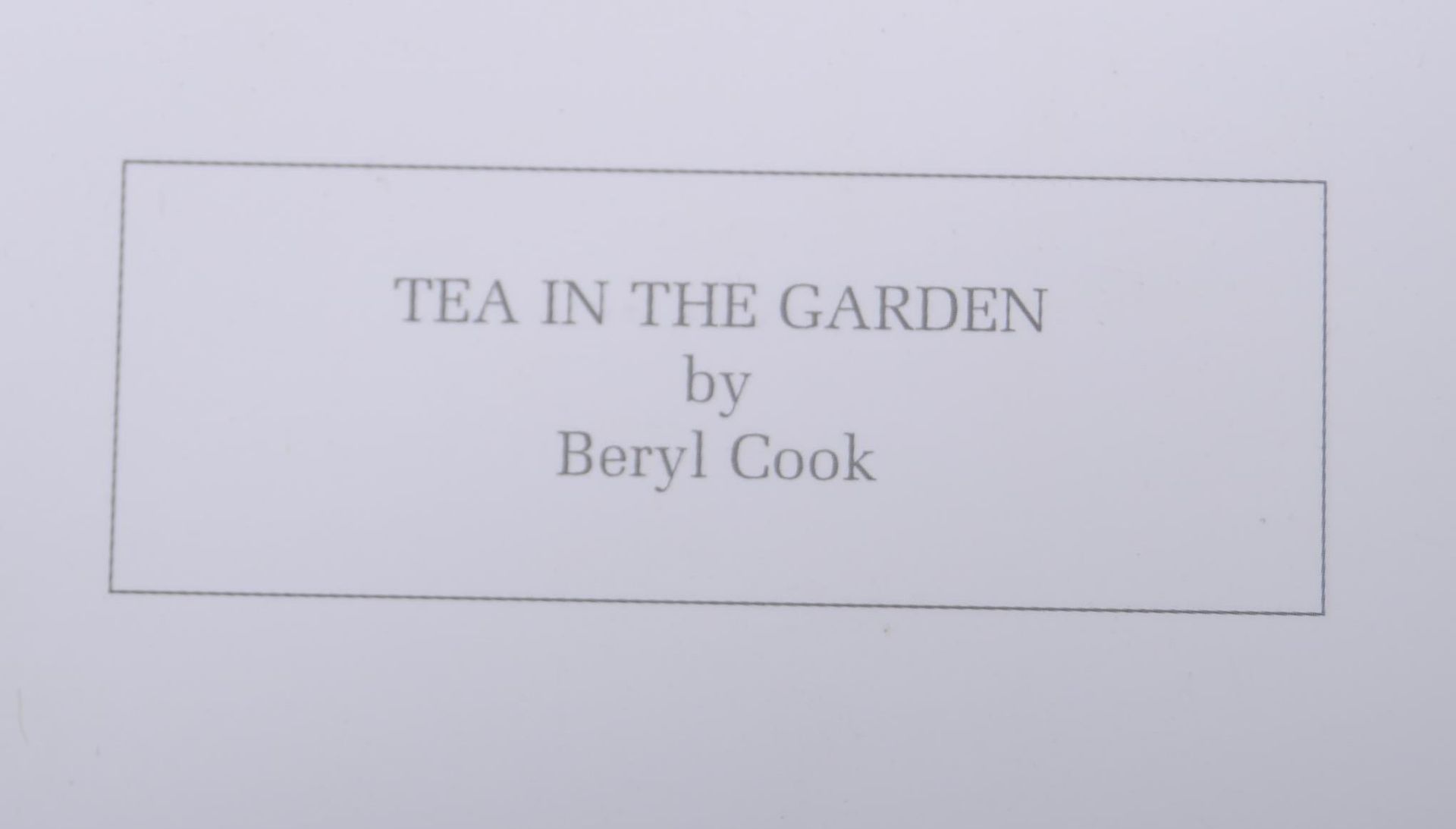 BERYL COOK TEA IN THE GARDEN SIGNED PRINT - Bild 5 aus 6