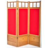 QUALITY ARTS & CRAFTS OAK THREE FOLS ROOM DIVIDER SCREEN