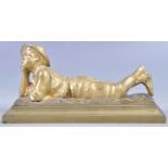 19TH CENTURY ORMOLU BRONZE FIGURAL PAPERWEIGHT OF A BOY