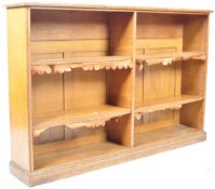 19TH CENTURY VICTORIAN OAK OPEN LIBRARY BOOKCASE