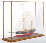 FANTASTIC MUSEUM QUALITY MODEL BOAT IN GLASS CASE