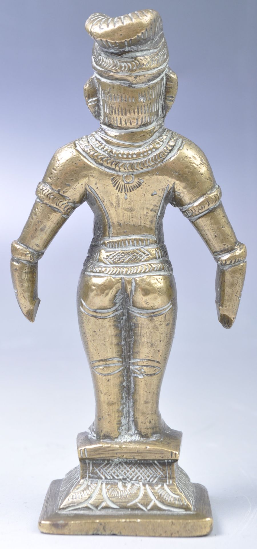 19TH CENTURY INDIAN BRONZE OF VITTHAL WITH ARMS BY SIDES - Image 3 of 4