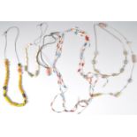 COLLECTION OF AFRICAN TRADE BEAD NECKLACES