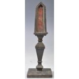 RARE 19TH CENTURY HAND CARVED ANTIQUE OBELISK