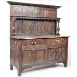 LARGE 19TH CENTURY JACOBEAN REVIVAL CARVED OAK SIDEBOARD