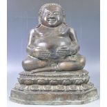 19TH CENTURY THAI BRONZE FIGURINE OF MAHA KATYANA BUDDHA