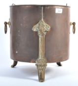 19TH CENTURY BRASS AND COPPER WINE COOLER IN THE CLASSICAL TASTE