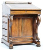 19TH CENTURY VICTORIAN ENGLISH ROSEWOOD AND MAPLE DESK