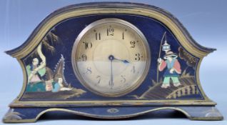 EARLY 20TH CENTURY ART DECO CHINOISERIE MANTEL CLOCK