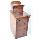 19TH CENTURY VICTORIAN MAHOGANY PEDESTAL CHEST OF DRAWERS