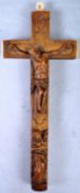 19TH CENTRY OLIVE WOOD AND BONE EMBELLISHED CORPUS CHRISTI