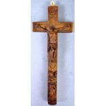 19TH CENTRY OLIVE WOOD AND BONE EMBELLISHED CORPUS CHRISTI