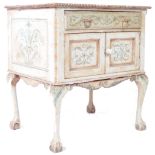 EARLY 20TH CENTURY EDWARDIAN PAINTED LOW CABINET