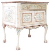 EARLY 20TH CENTURY EDWARDIAN PAINTED LOW CABINET