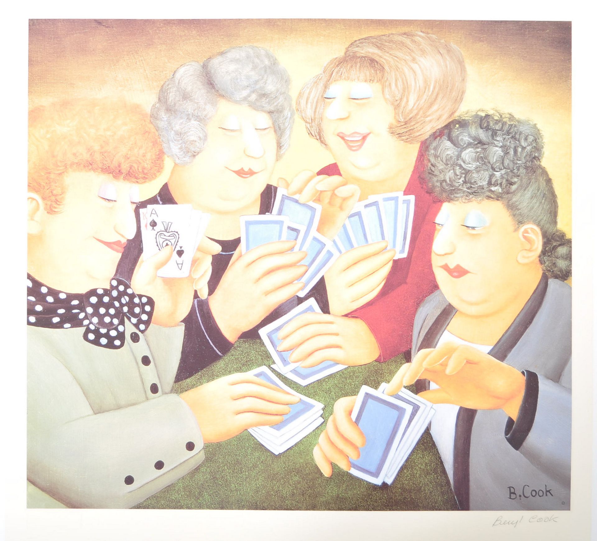 BERYL COOK A FULL HOUSE SIGNED PRINT