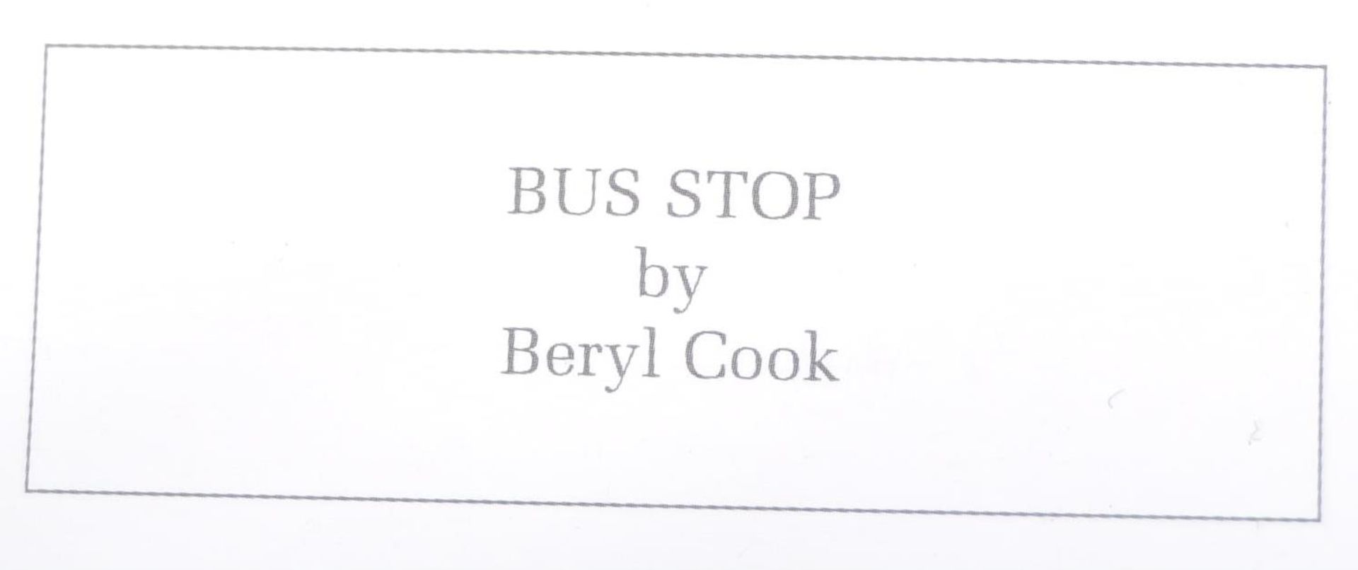 BERYL COOK BUS STOP SIGNED PRINT - Bild 5 aus 6