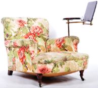 GOOD 19TH CENTURY ANTIQUE LOW LIBRARY READING LOUNGE ARMCHAIR
