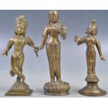 COLLECTION OF THREE 19TH CENTURY INDIAN HINDU BRONZE FIGURES