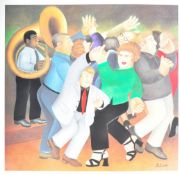 BERYL COOK JIVING TO JAZZ SIGNED PRINT