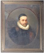 IMPRESSIVE 18TH CENTURY OIL ON CANVAS PAINTING OF A GENTLEMAN