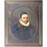 IMPRESSIVE 18TH CENTURY OIL ON CANVAS PAINTING OF A GENTLEMAN