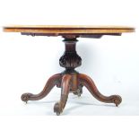 19TH CENTURY VICTORIAN WALNUT AND MAHOGANY BREAKFAST / LOO TABLE