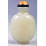 STUNNING 19TH CENTURY CHINESE MUTTON FAT JADE SCENT BOTTLE