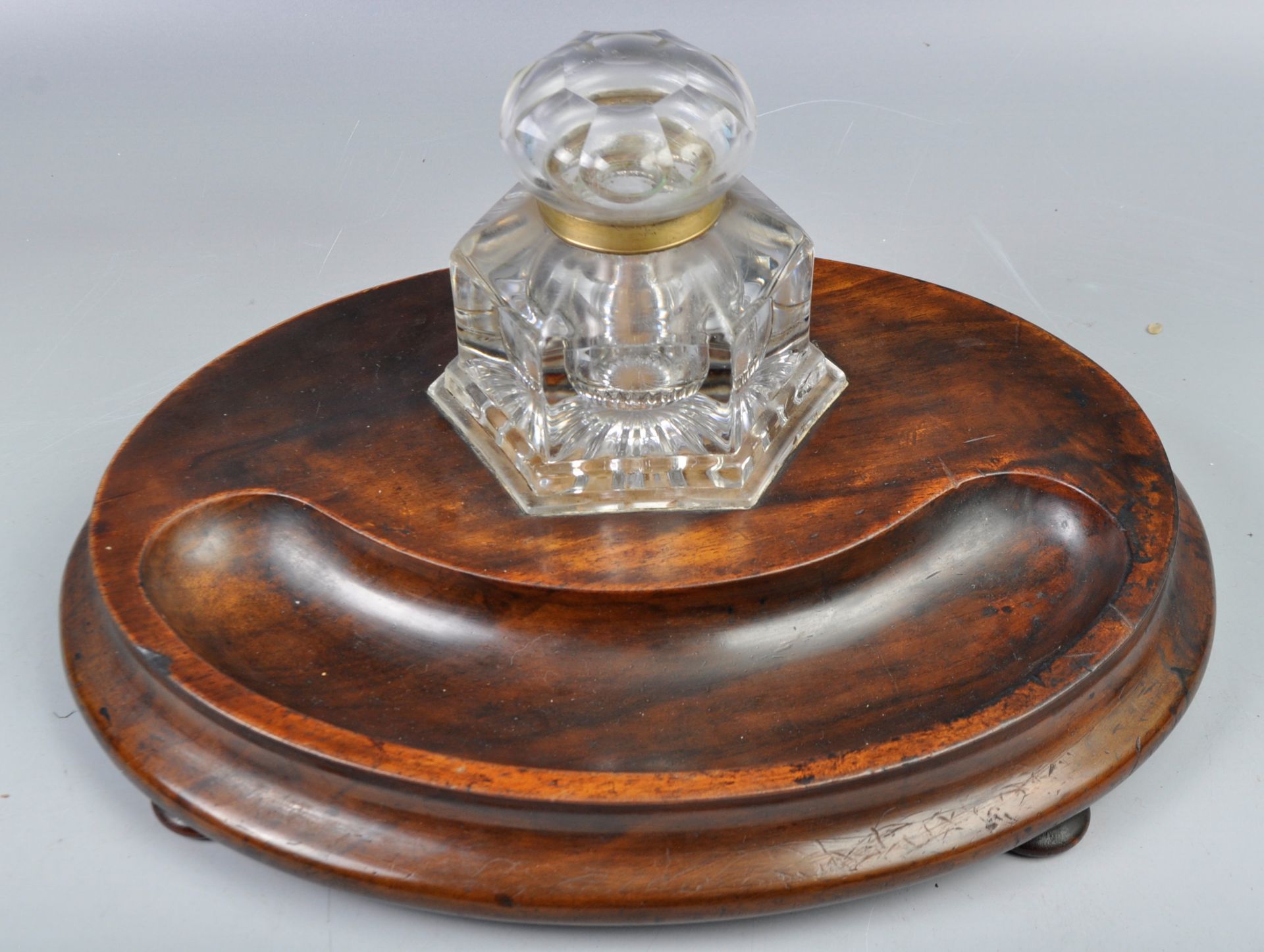 19TH CENTURY ENGLISH ANTIQUE LARGE INKWELL - Bild 2 aus 5