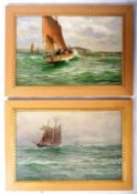 ARTHUR WILDE PARSONS (1847-1920) - PAIR OF SEASCAPE PAINTINGS