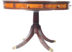 STUNNING REGENCY REVIVAL MAHOGANY DRUM TABLE