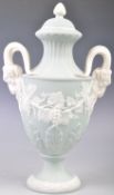 19TH CENTURY ENGLISH ANTIQUE URN & COVER IN THE MANNER OF FLAXMAN FOR WEDGWOOD