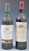 TWO BOTTLES OF VINTAGE FRENCH RED WINE
