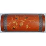 19TH CHINESE BAMBOO HAND PAINTED ARTIST WRIST REST