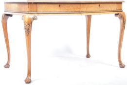 PANDER & ZONEN QUEEN ANNE REVIVAL WALNUT LIBRARY TABLE / WRITING DESK