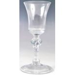 RARE MID 18TH CENTURY GEORGIAN BALUSTER STEM WINE GLASS
