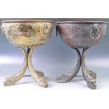 PAIR OF 19TH CENTURY DUTCH ANTIQUE BRASS AND COPPER PLANTERS