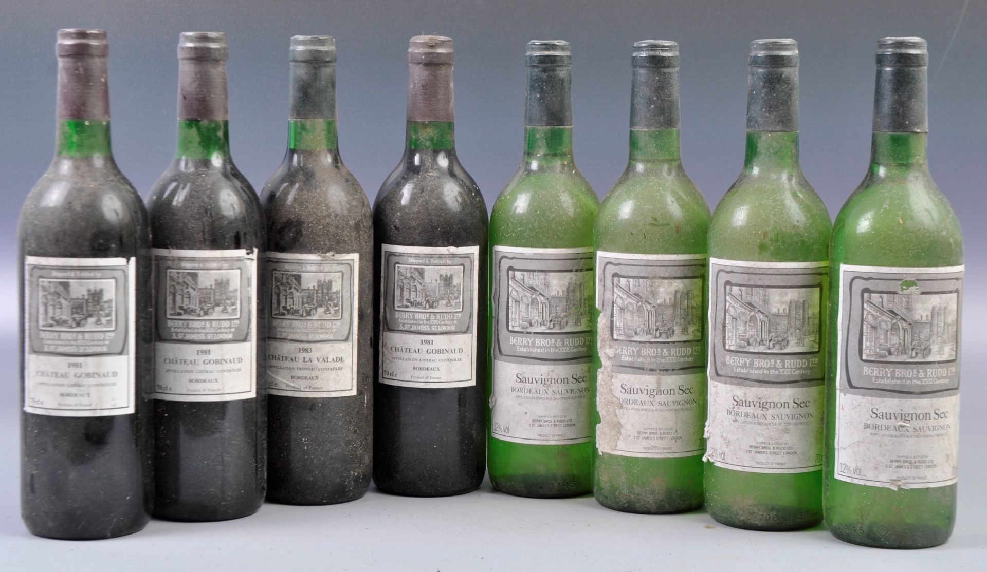 COLLECTION OF 8X BOTTLES OF BERRY BROS VINTAGE FRENCH WINE