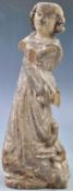 17TH CENTURY ANTIQUE HAND CARVED FIGURE OF AN ANGEL