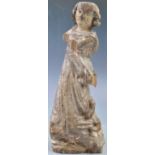 17TH CENTURY ANTIQUE HAND CARVED FIGURE OF AN ANGEL